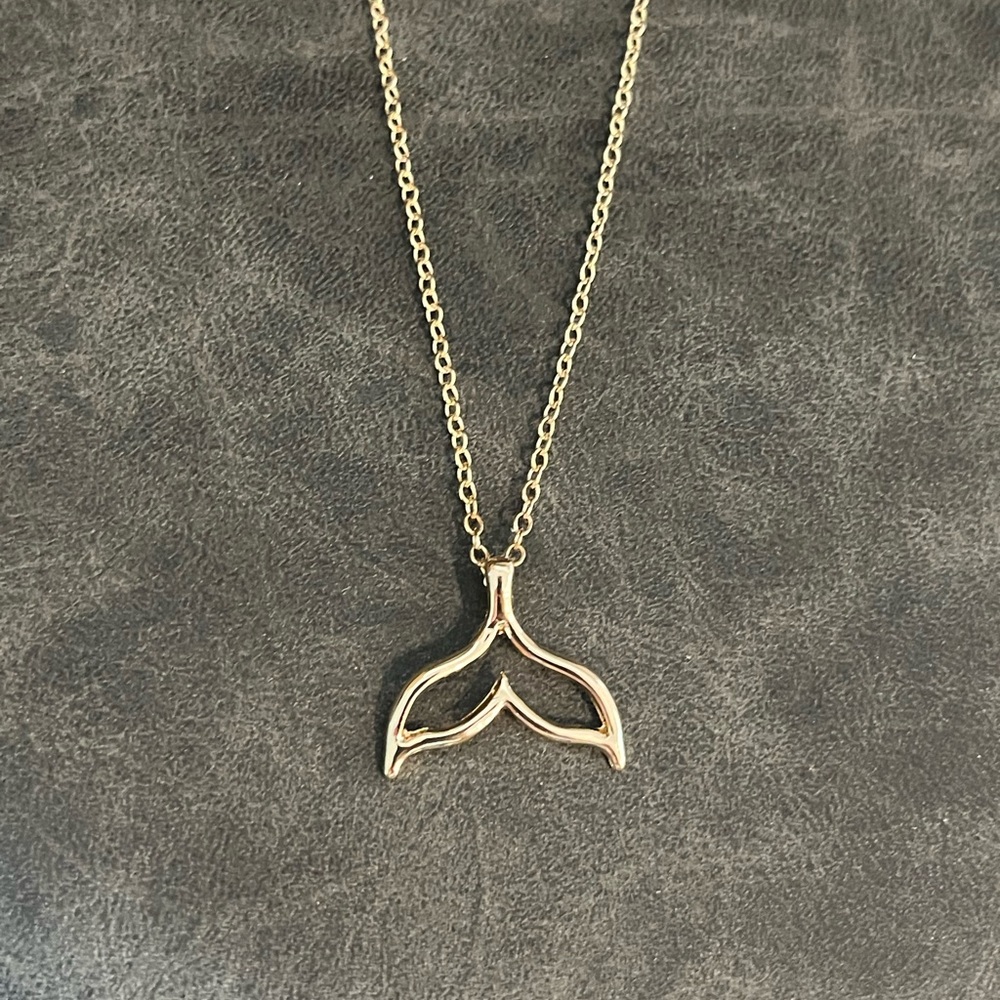 Gold Whale Tail Necklace